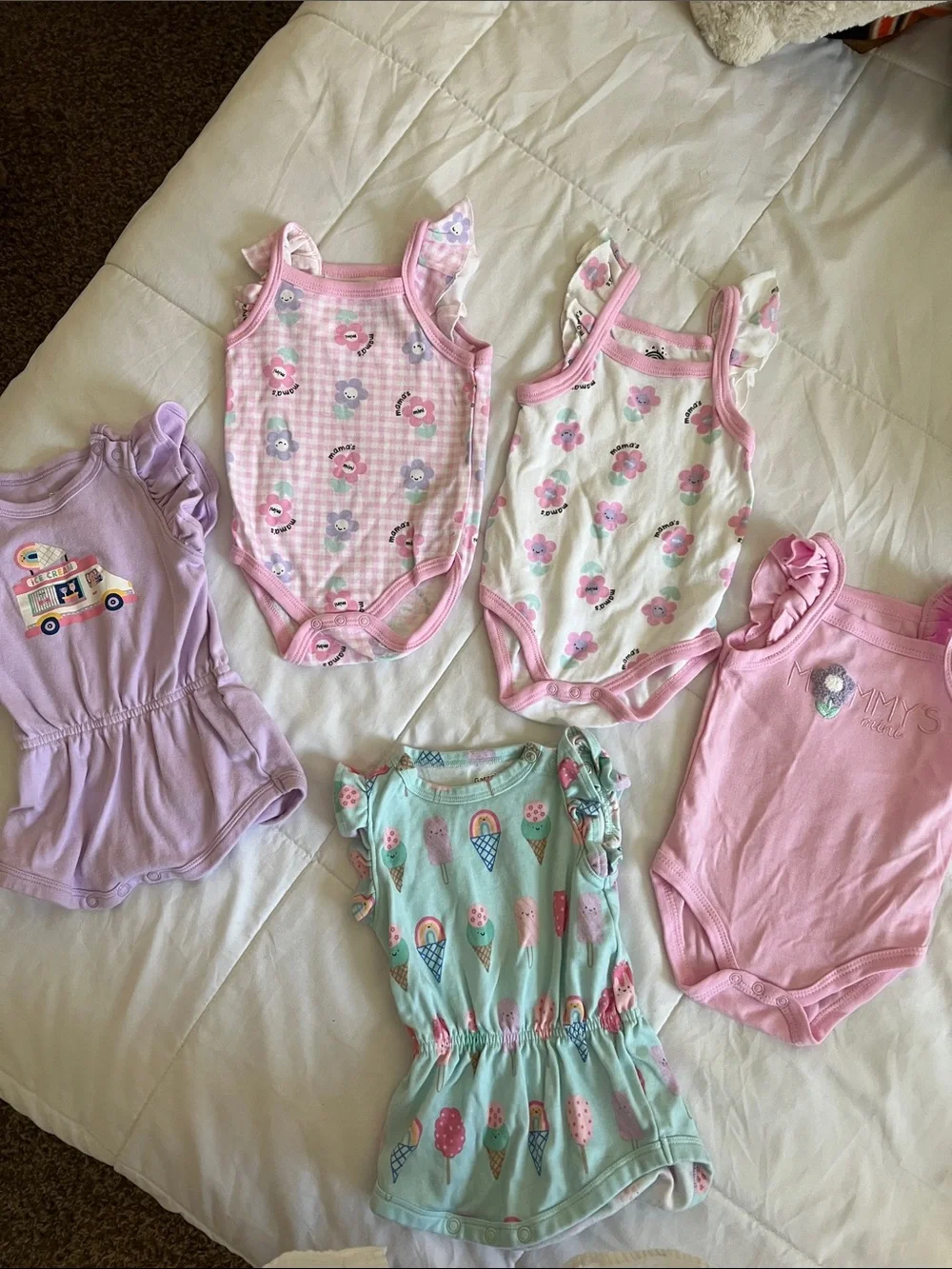 So Cute! 5 Pastel Baby Girl One Piece Outfits